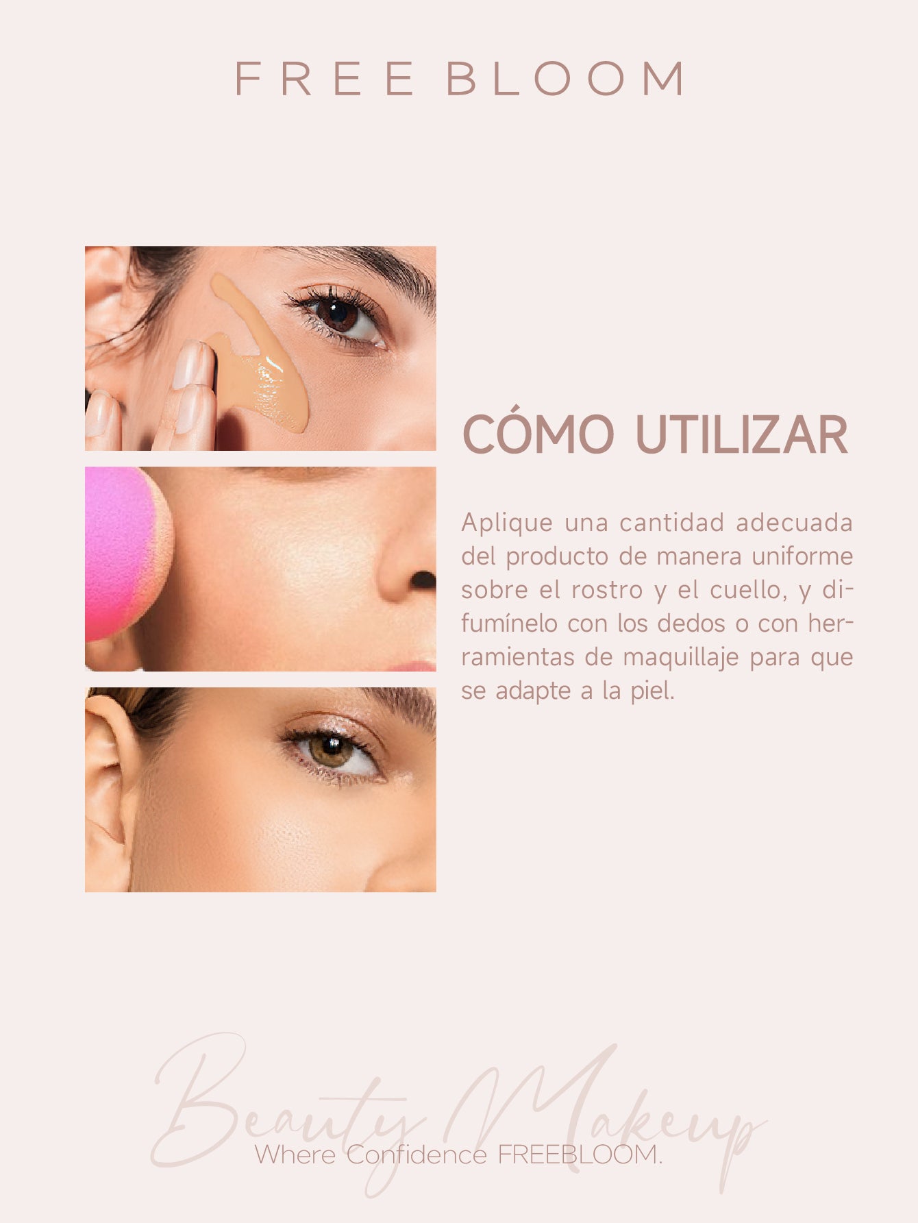 Free Bloom Base de maquillaje Enfoque suave Fijación perfecta