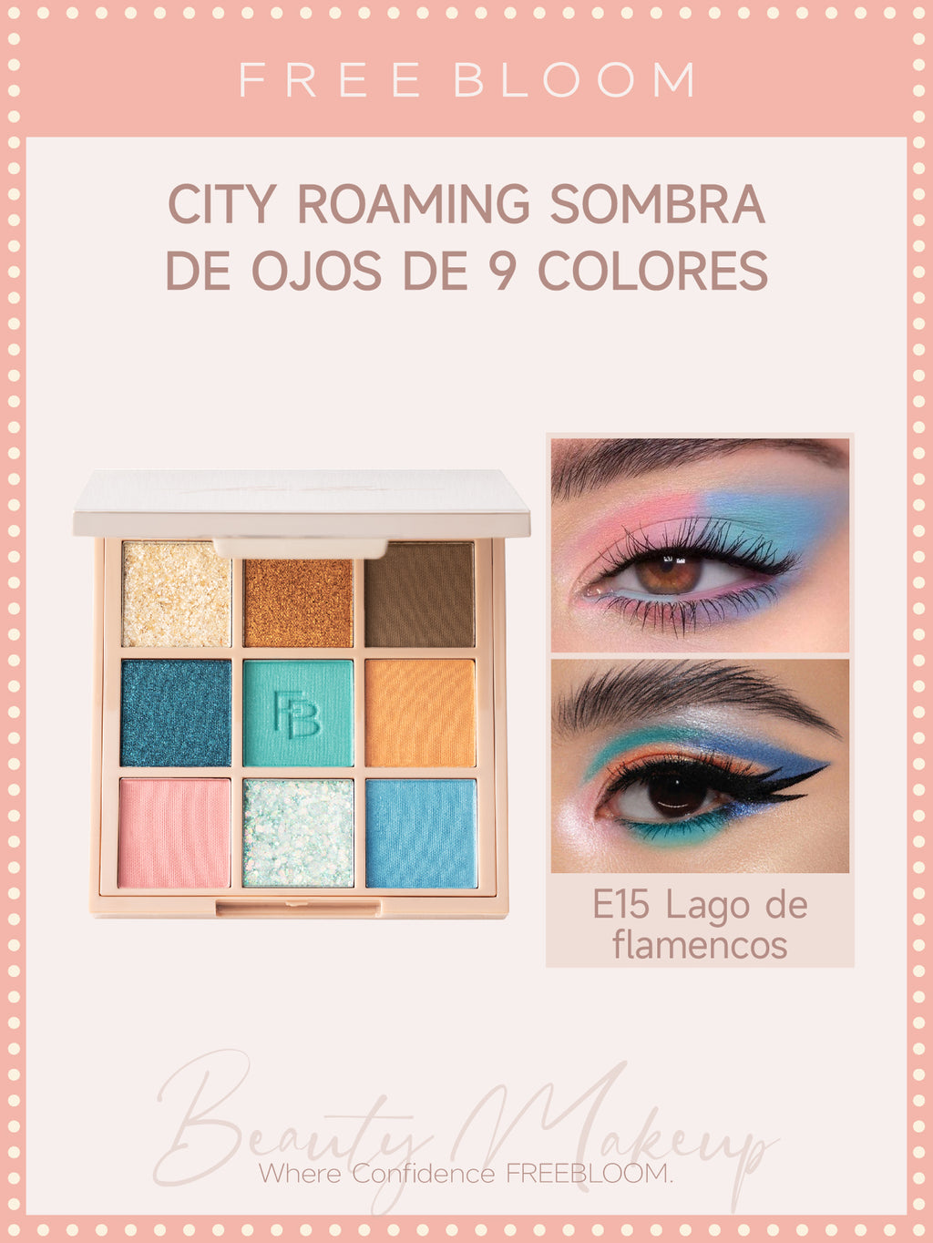 Sombra de ojos de 9 colores