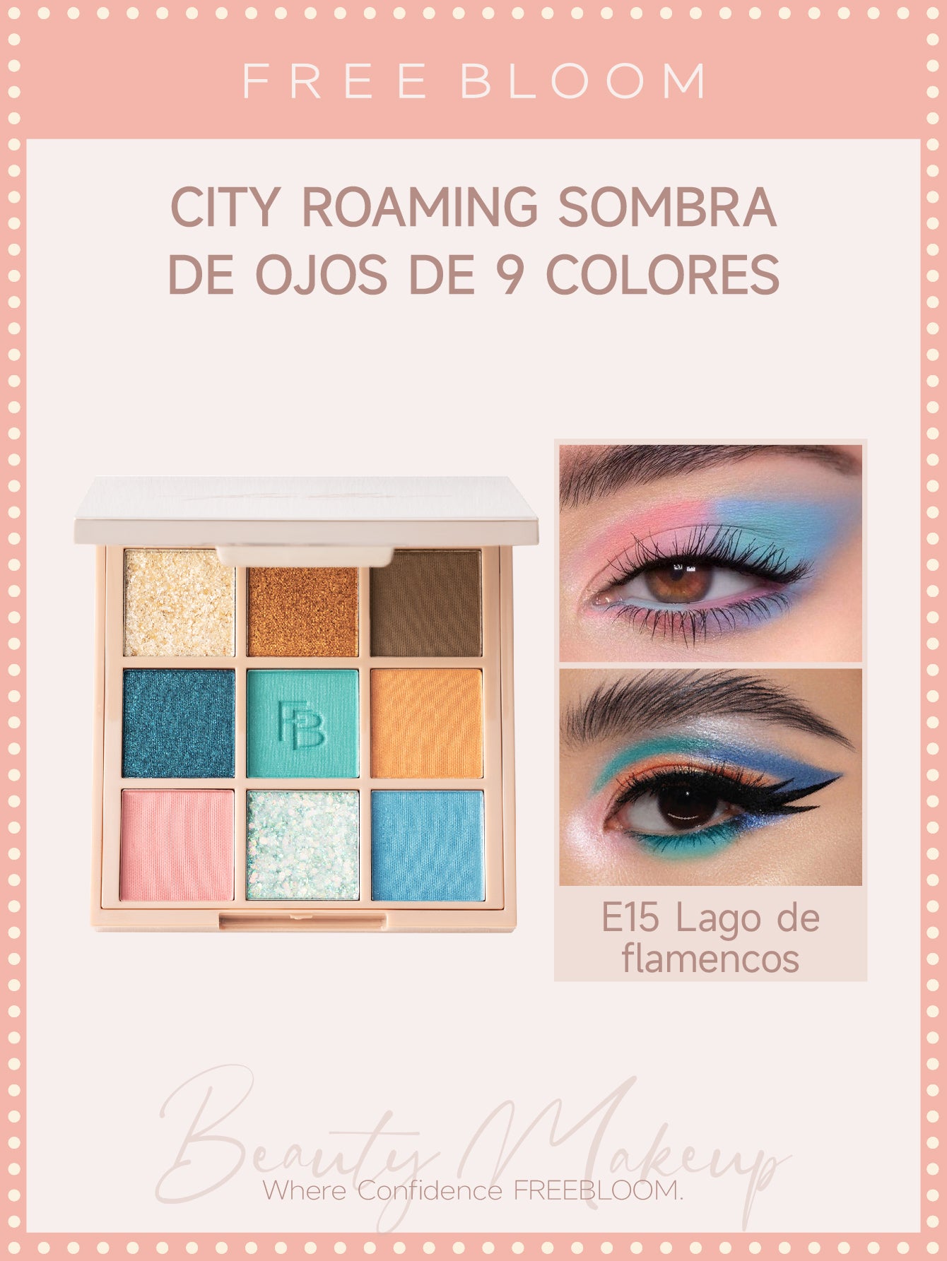 Sombra de ojos de 9 colores