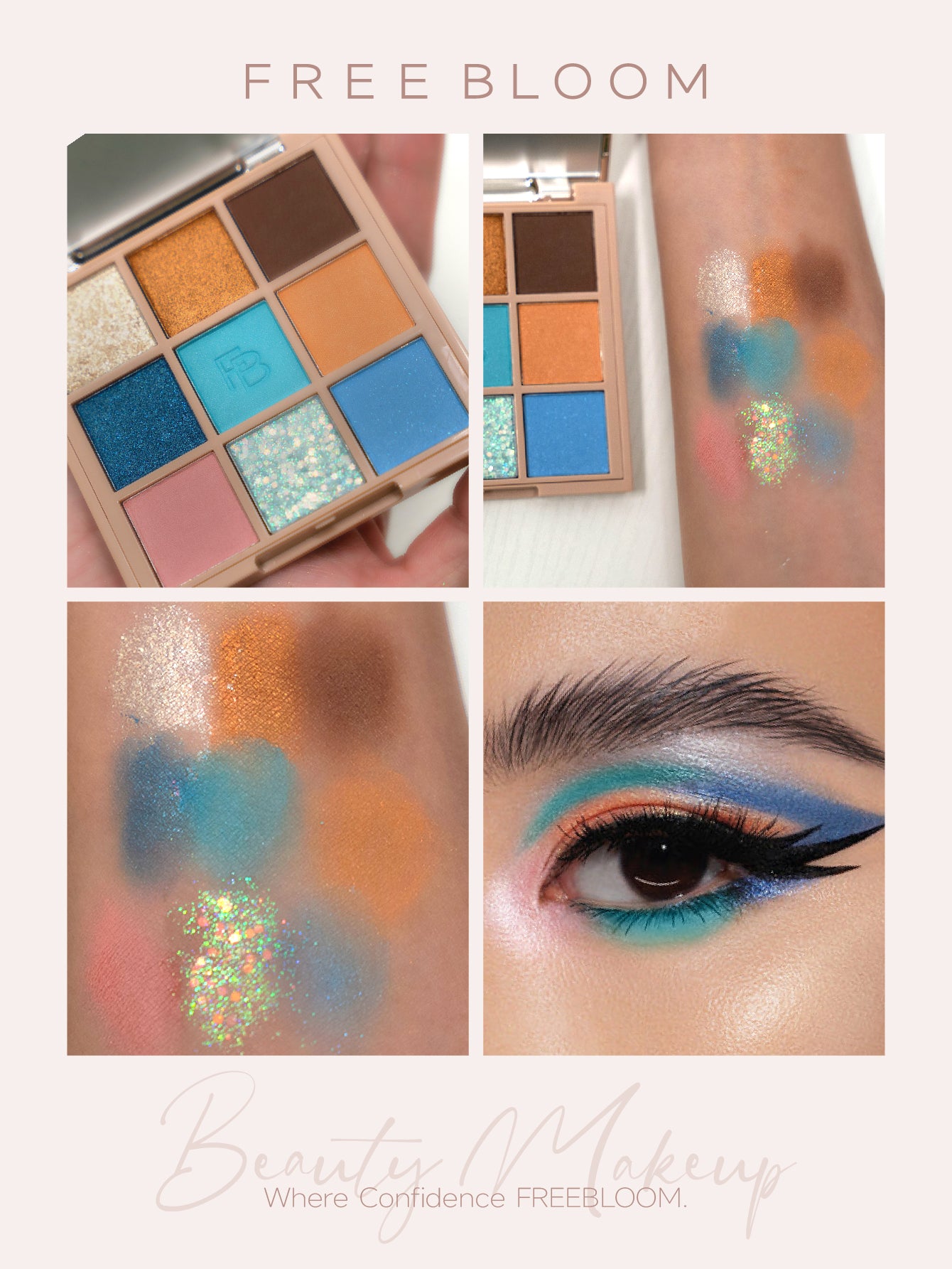 Sombra de ojos de 9 colores