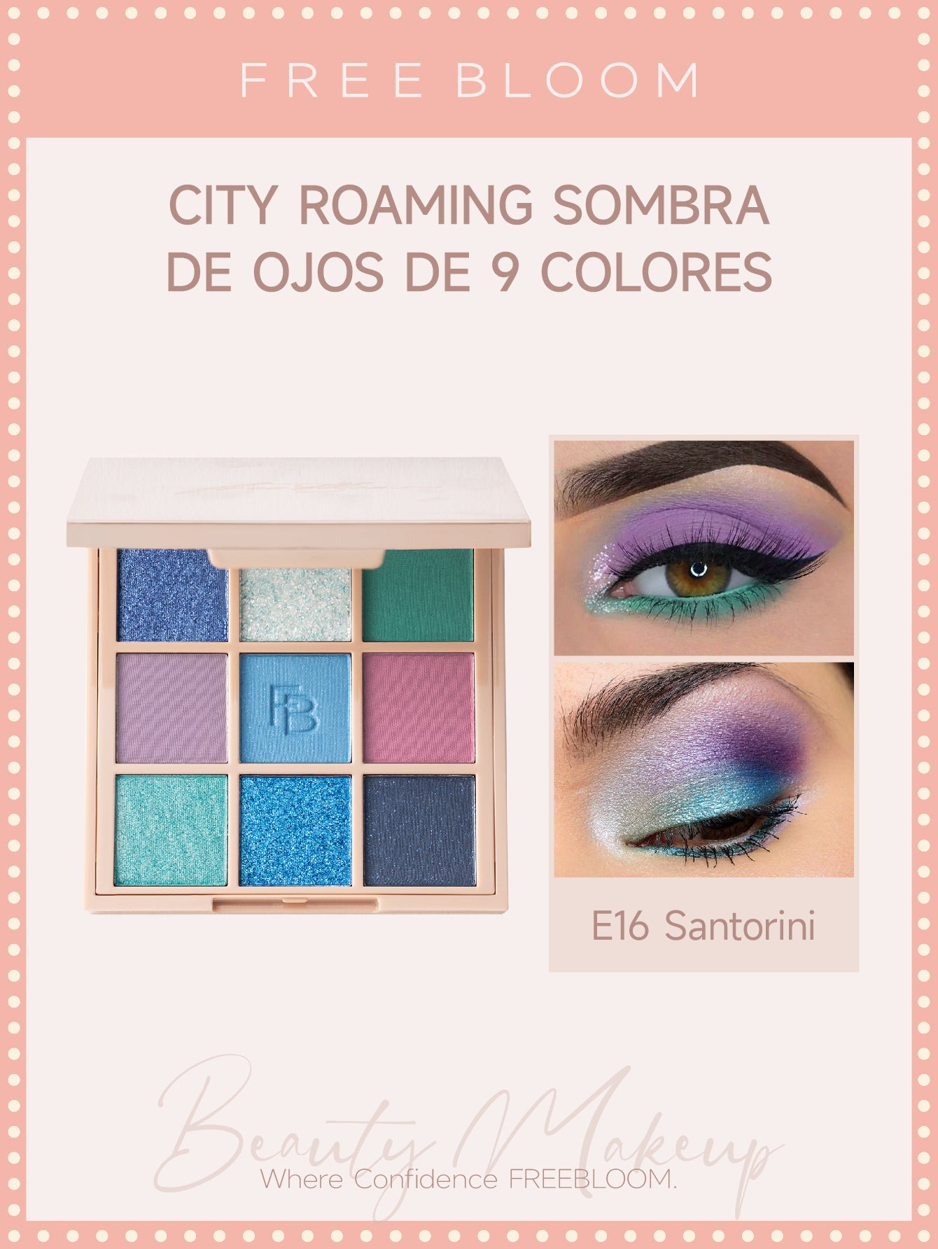 Sombra de ojos de 9 colores