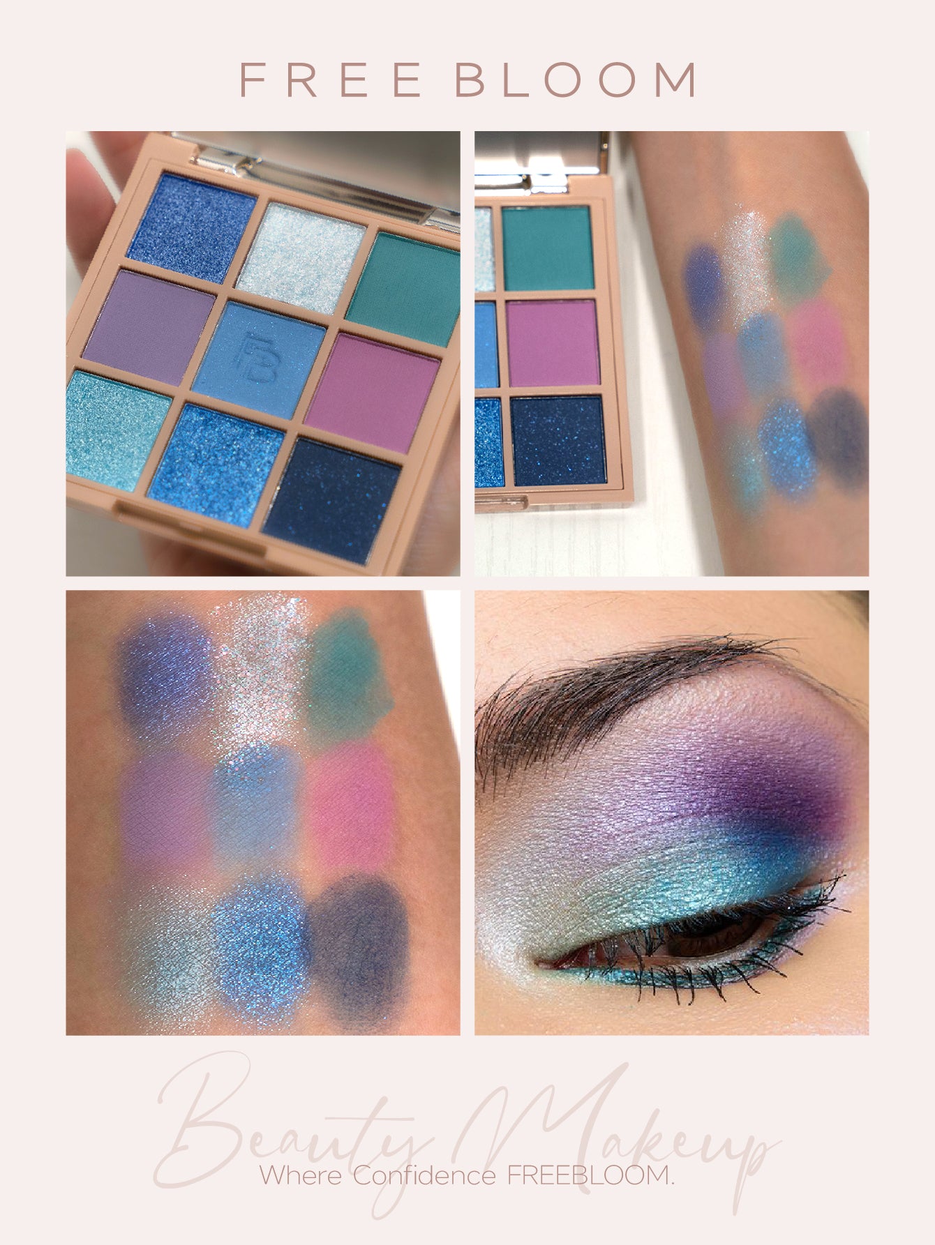Sombra de ojos de 9 colores