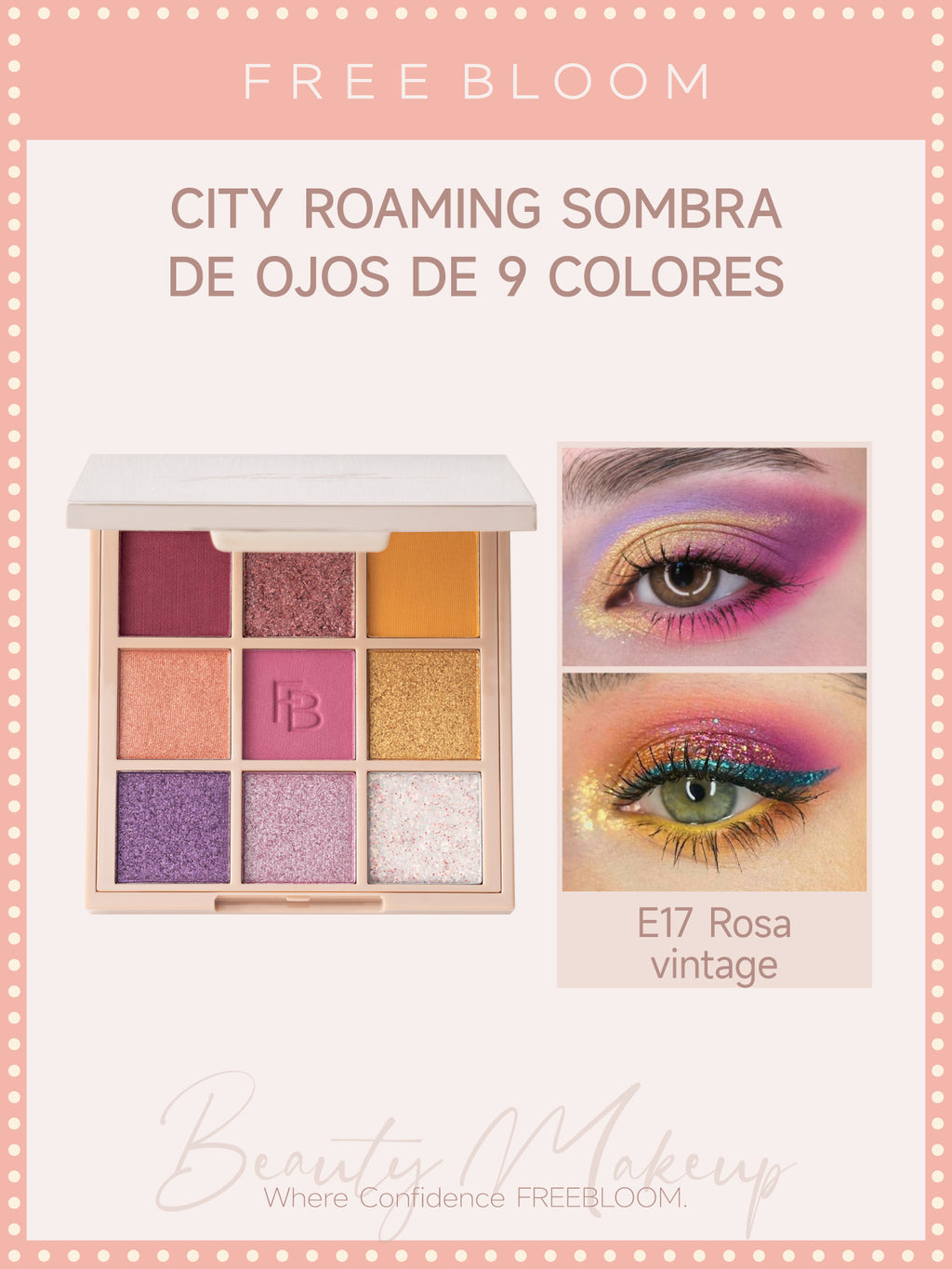 Sombra de ojos de 9 colores