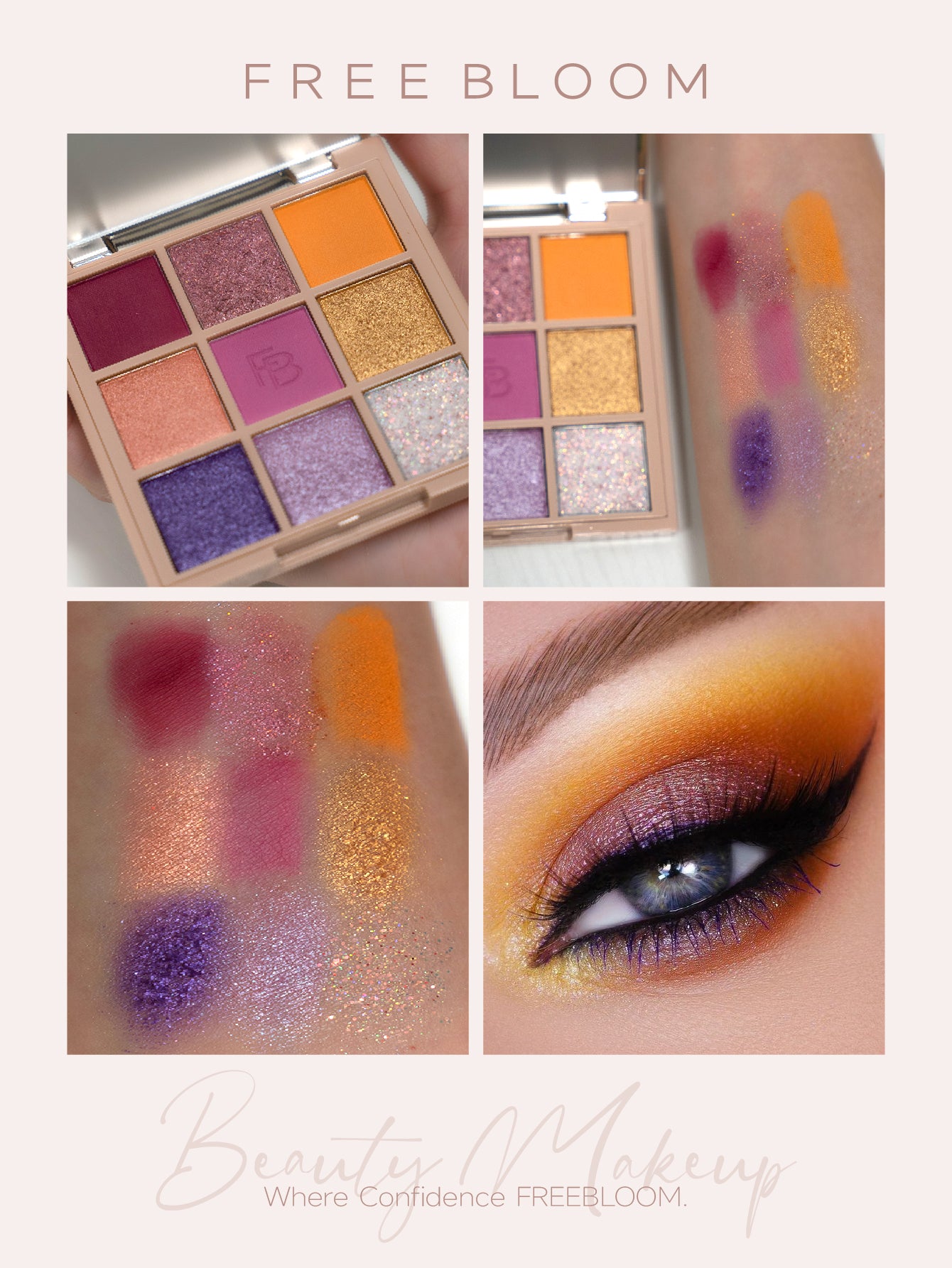 Sombra de ojos de 9 colores