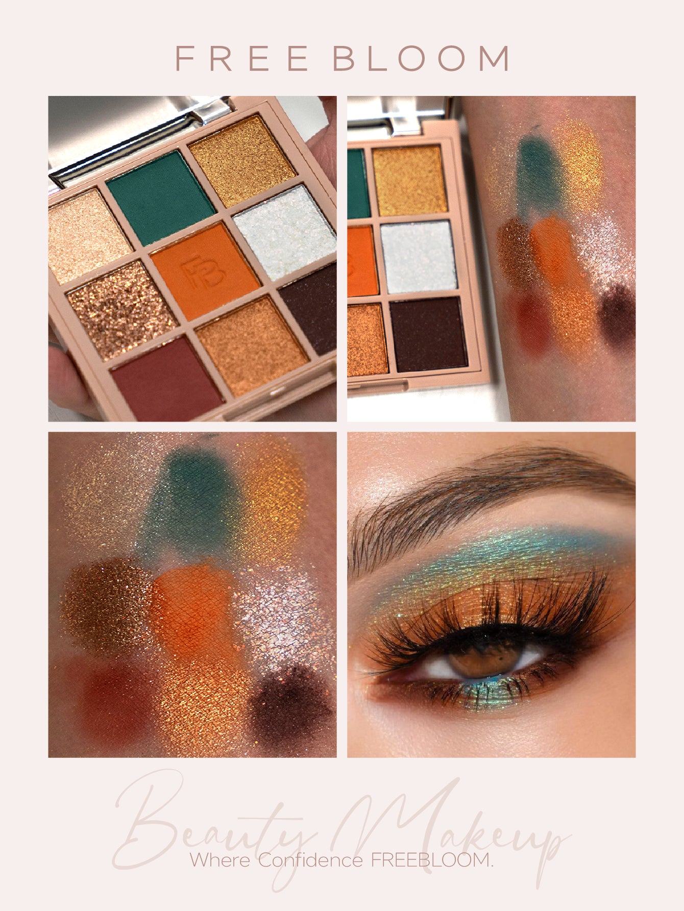 Sombra de ojos de 9 colores