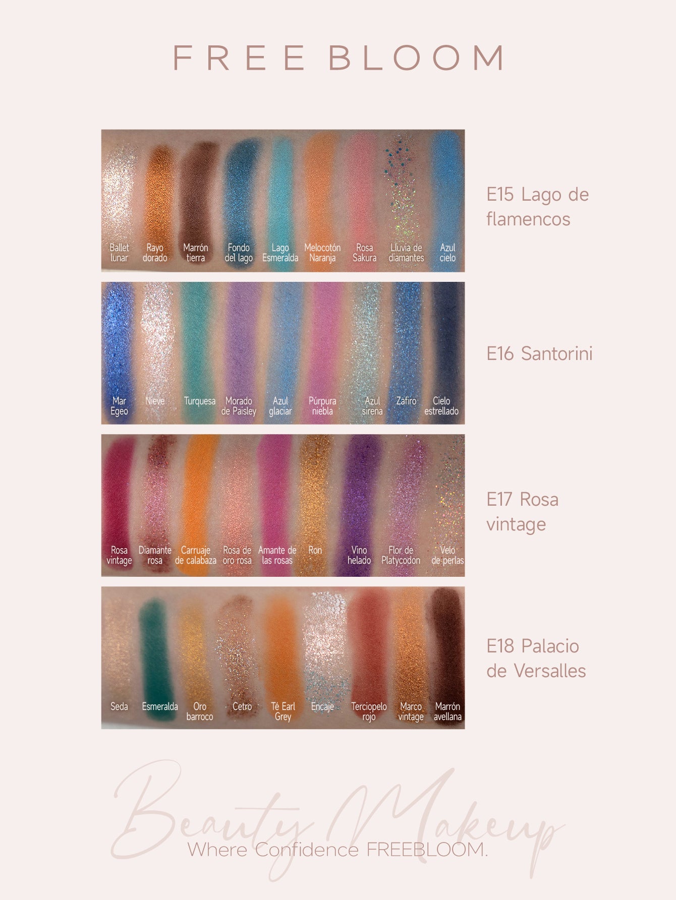 Sombra de ojos de 9 colores