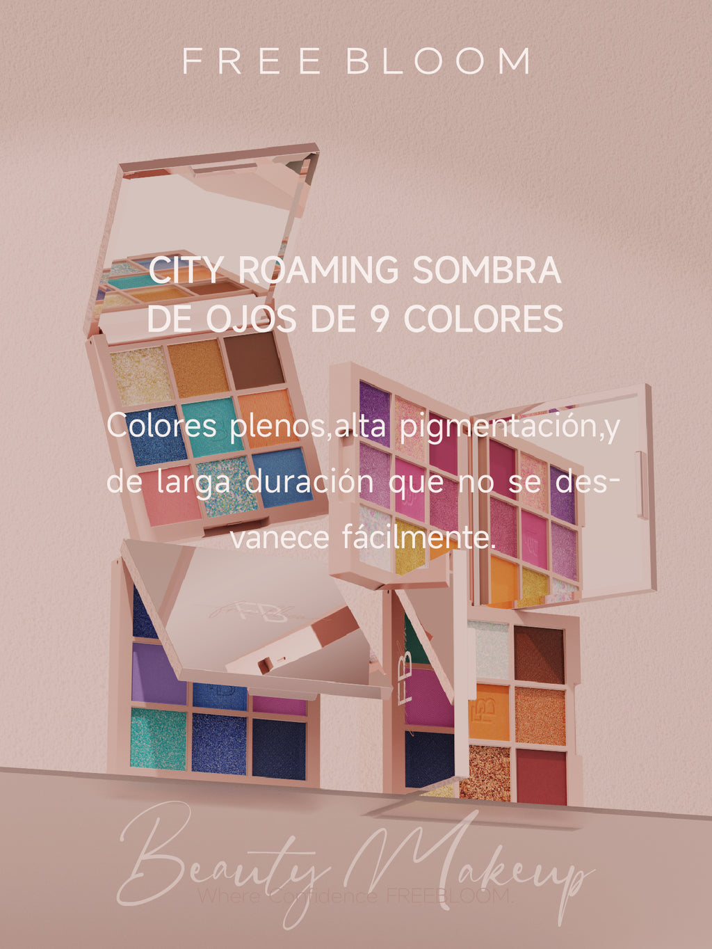 Sombra de ojos de 9 colores