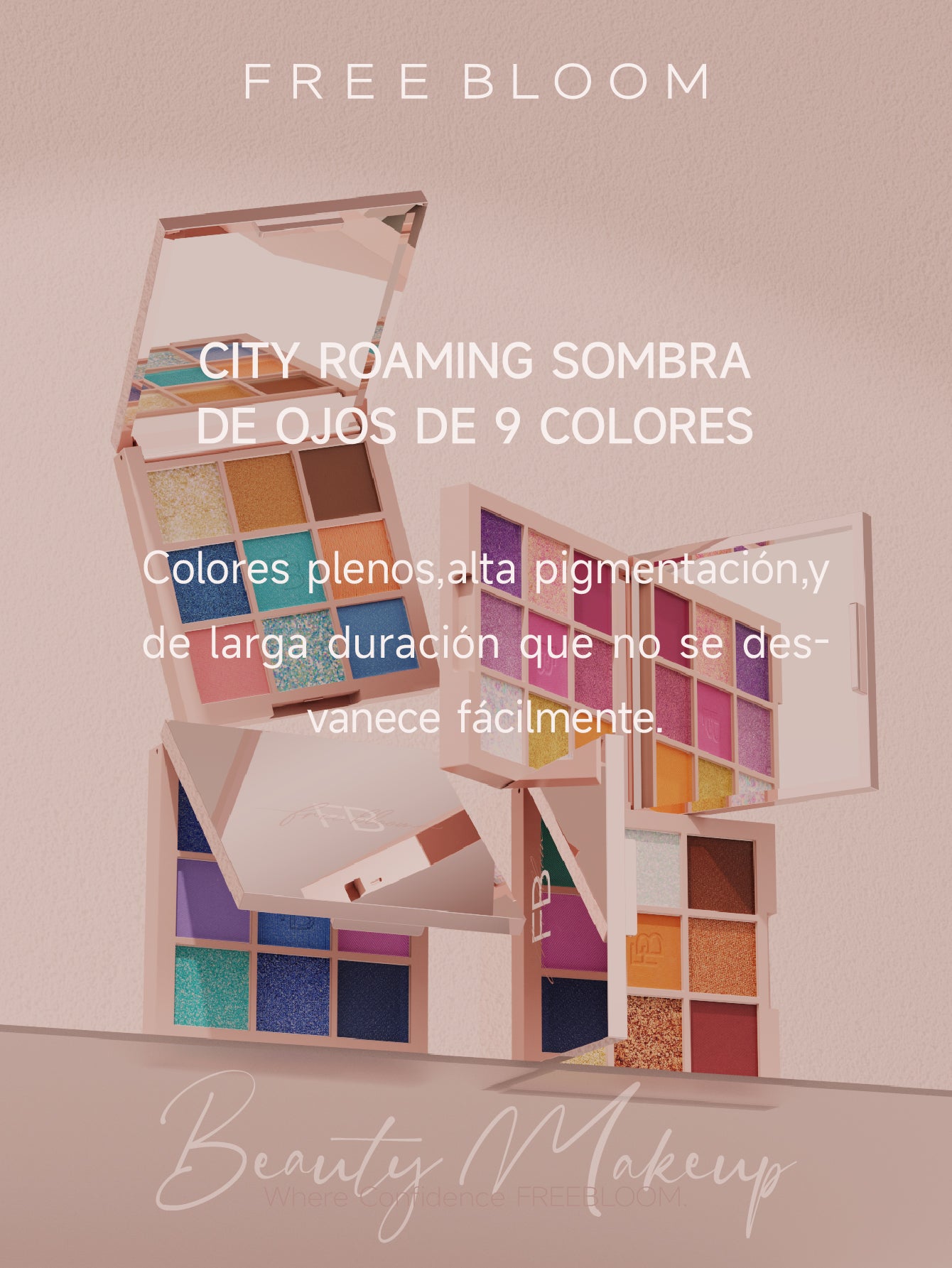 Free Bloom City Roaming Sombra de ojos de 9 color