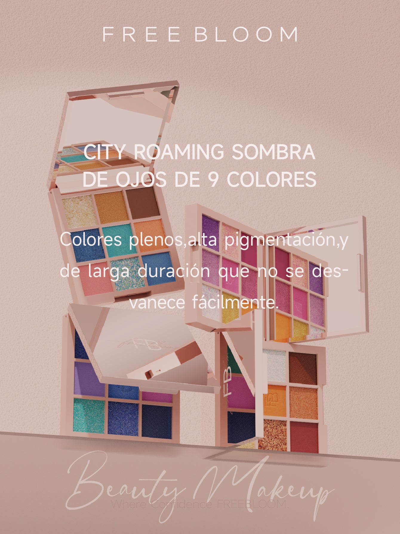 Sombra de ojos de 9 colores