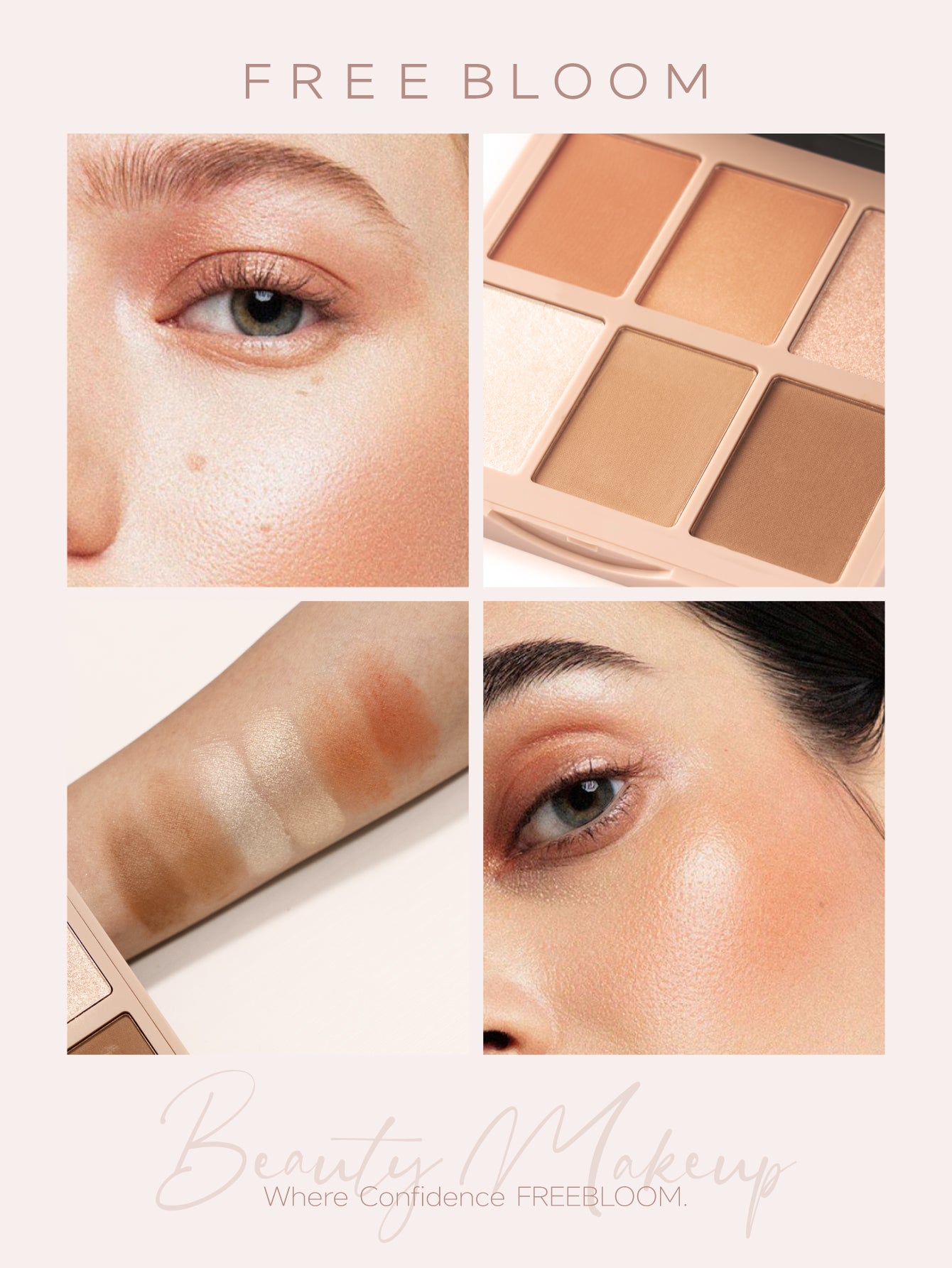 Free Bloom paleta de contorno tridimensional de 6 colores