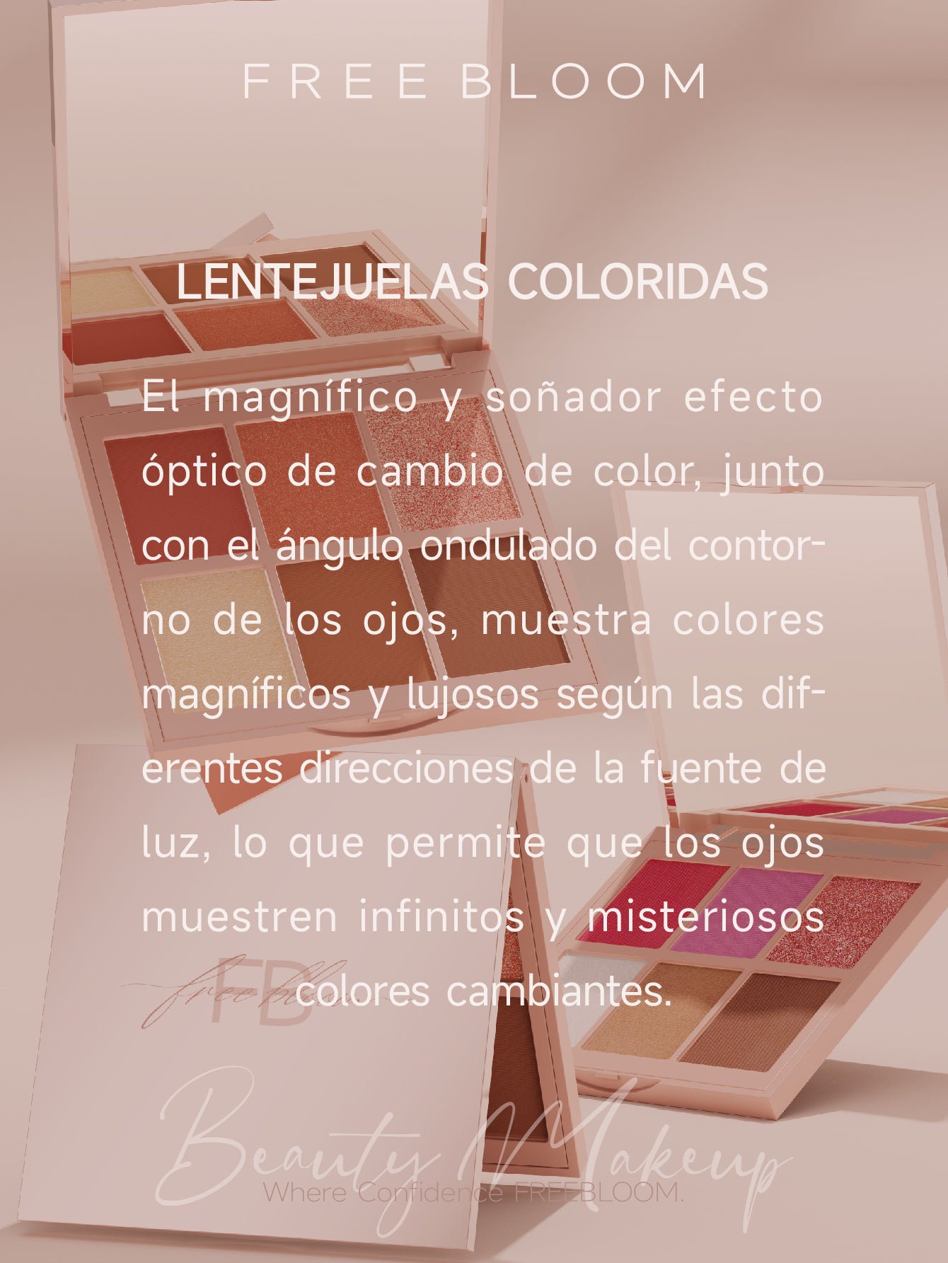 Free Bloom paleta de contorno tridimensional de 6 colores