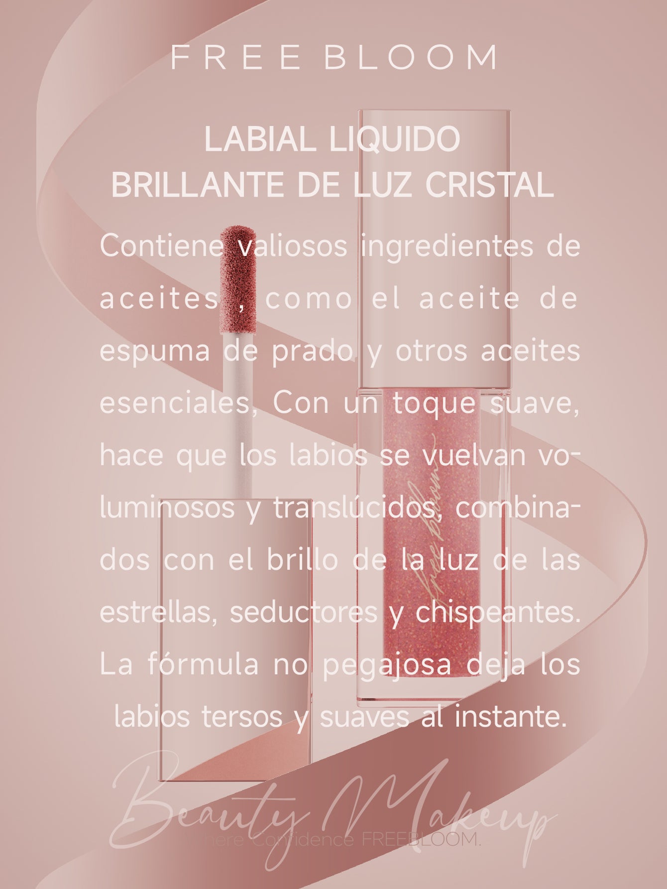 Free Bloom labial liquido brillante de Luz Cristal