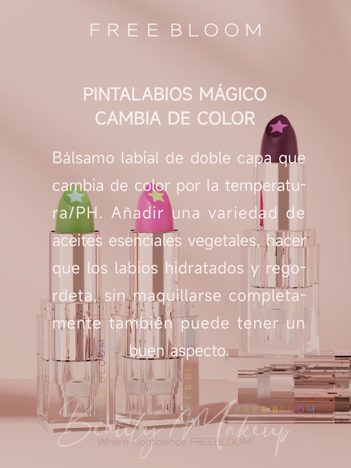 Free Bloom Pintalabios mágico cambia de color