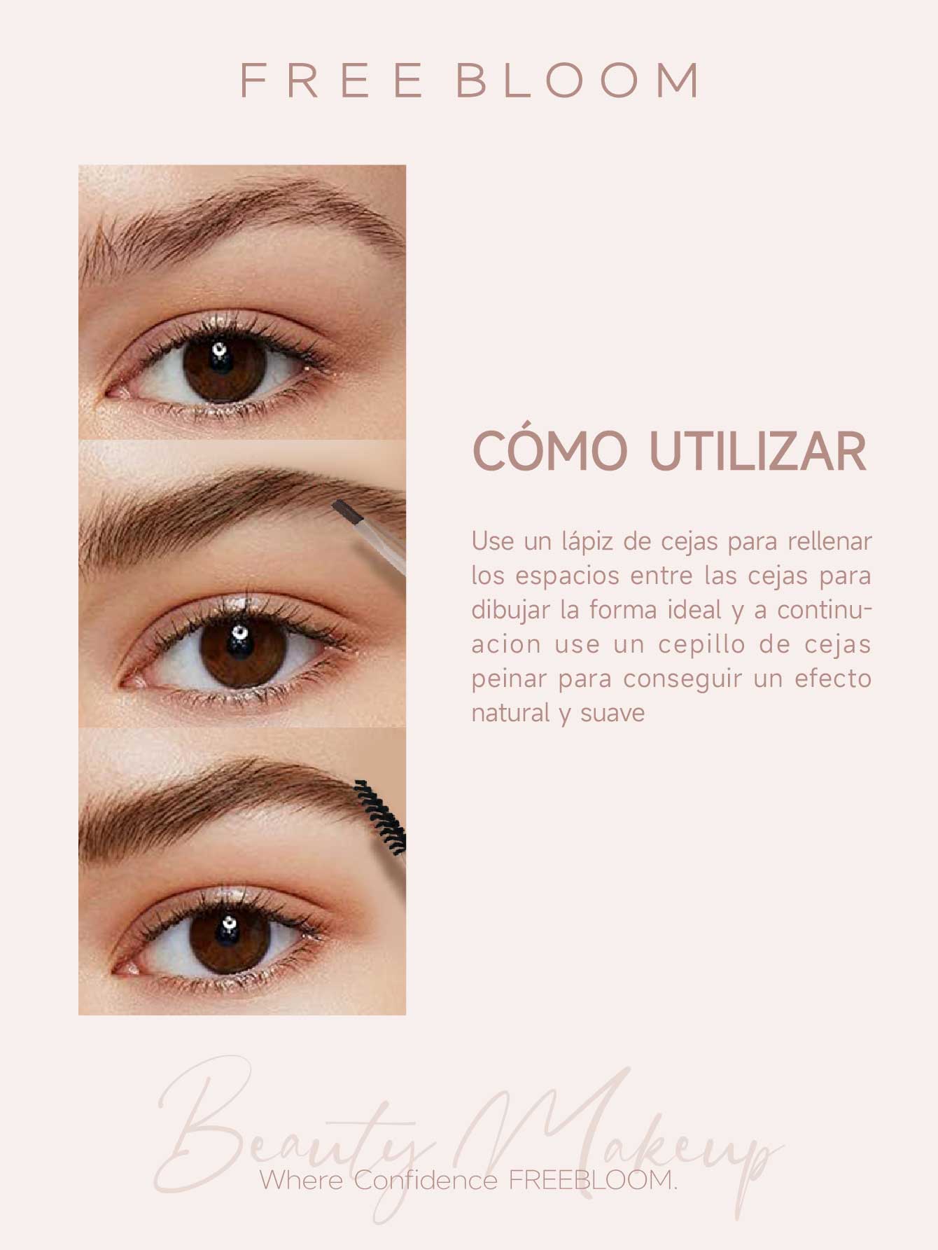 Free Bloom Lápiz de cejas de doble punta  de contorno tridimensional