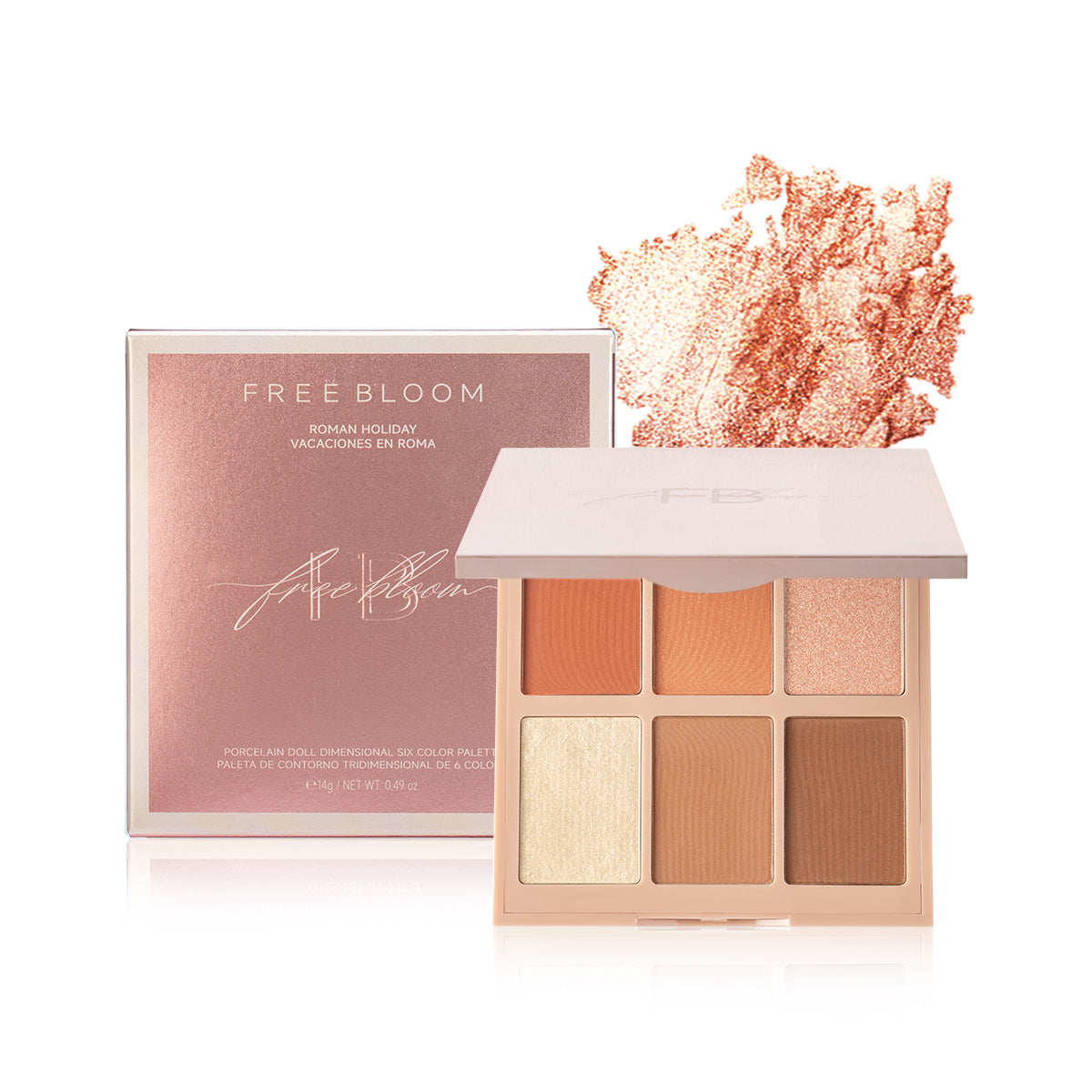 Free Bloom paleta de contorno tridimensional de 6 colores