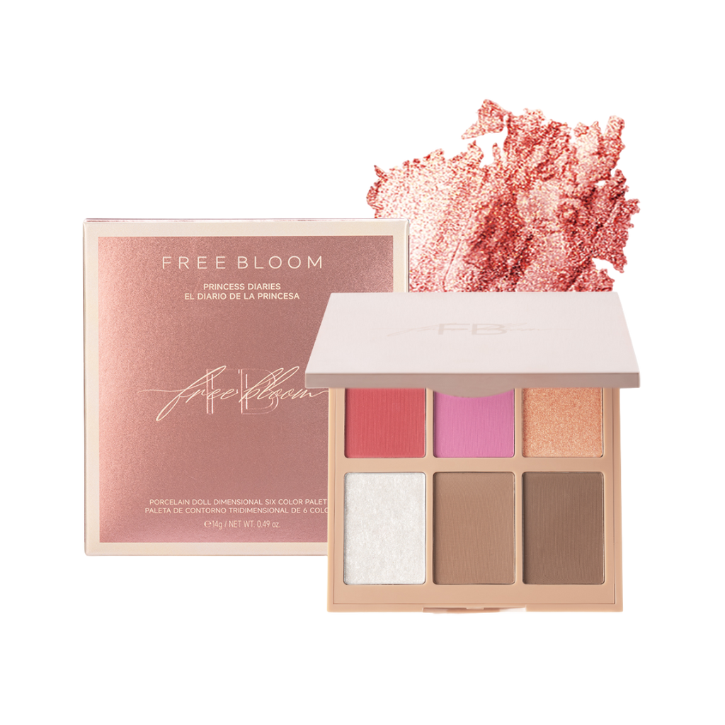 Free Bloom paleta de contorno tridimensional de 6 colores