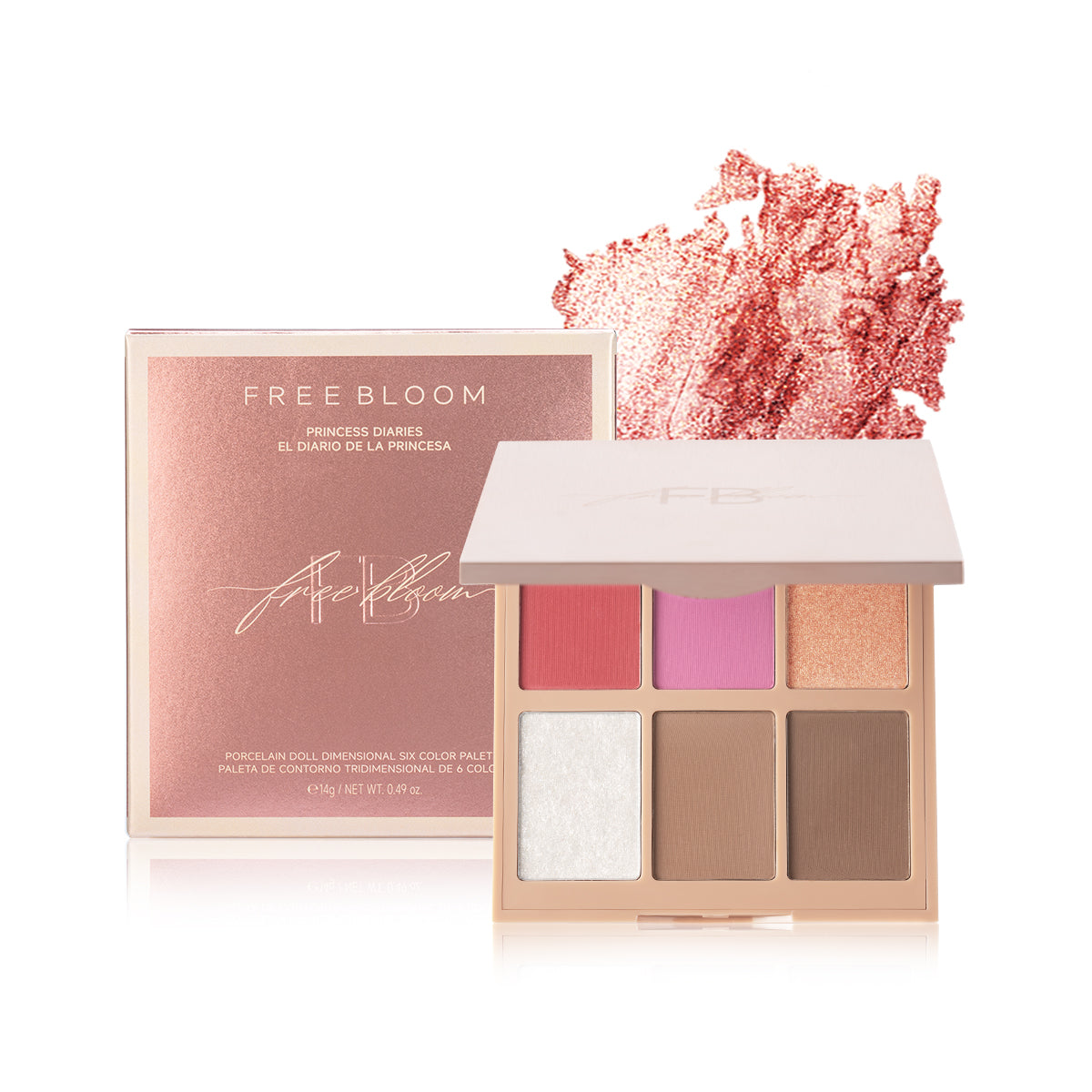 Free Bloom paleta de contorno tridimensional de 6 colores