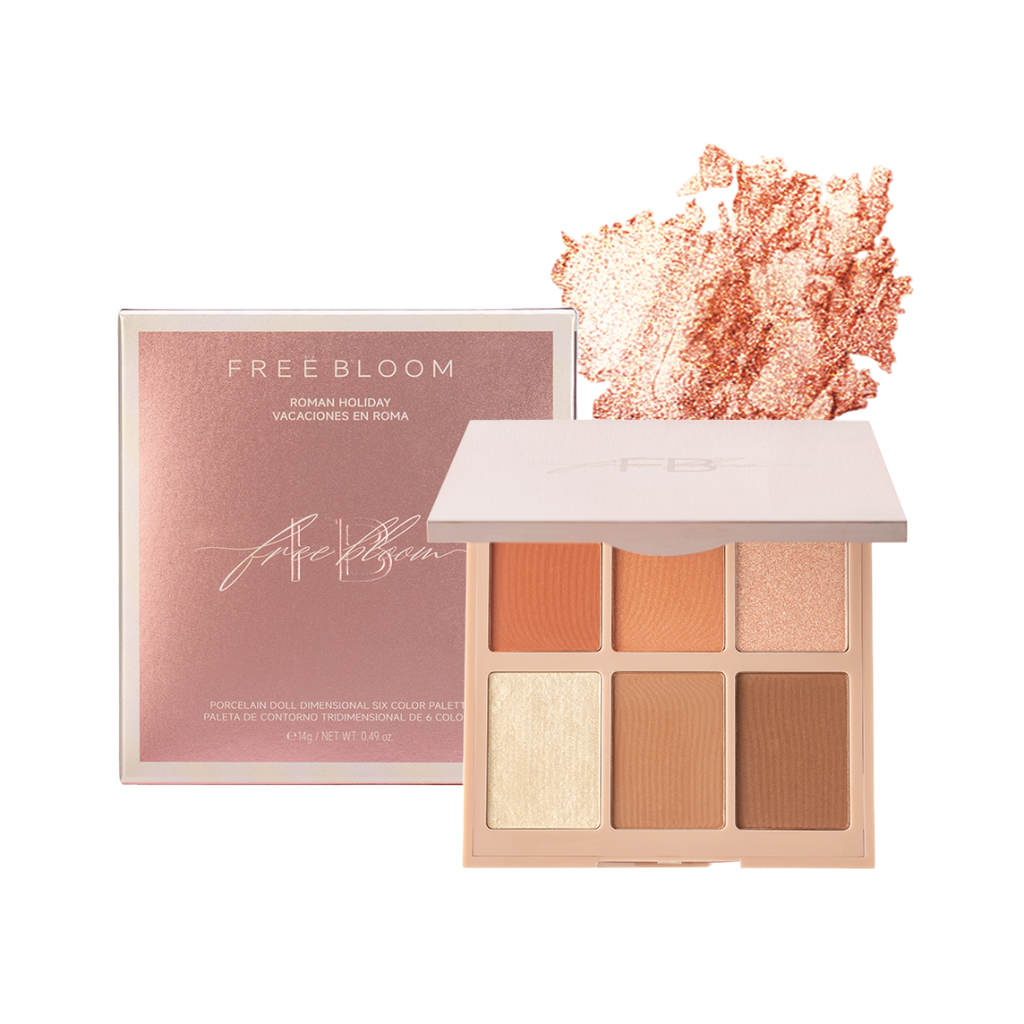 Free Bloom paleta de contorno tridimensional de 6 colores