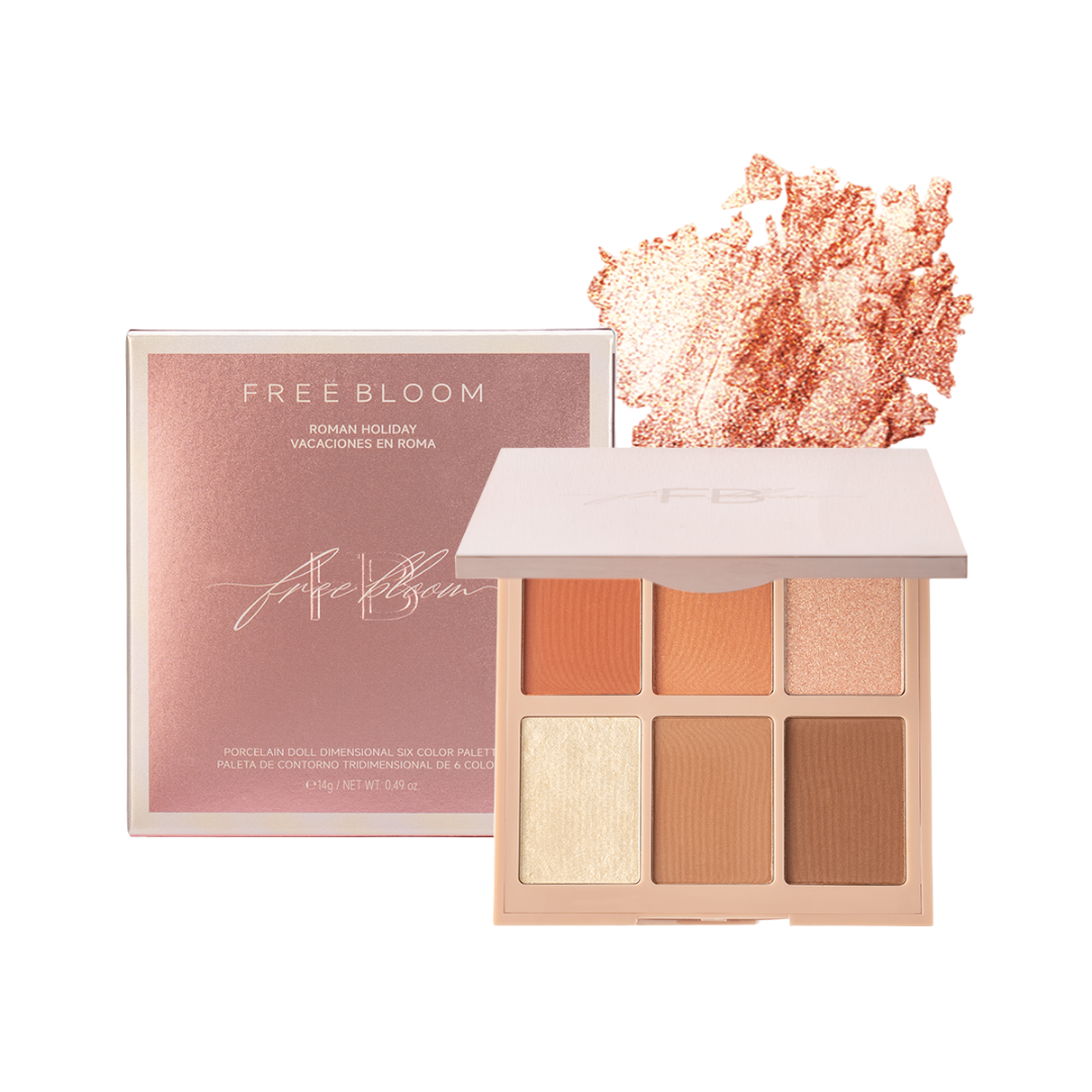 Free Bloom paleta de contorno tridimensional de 6 colores