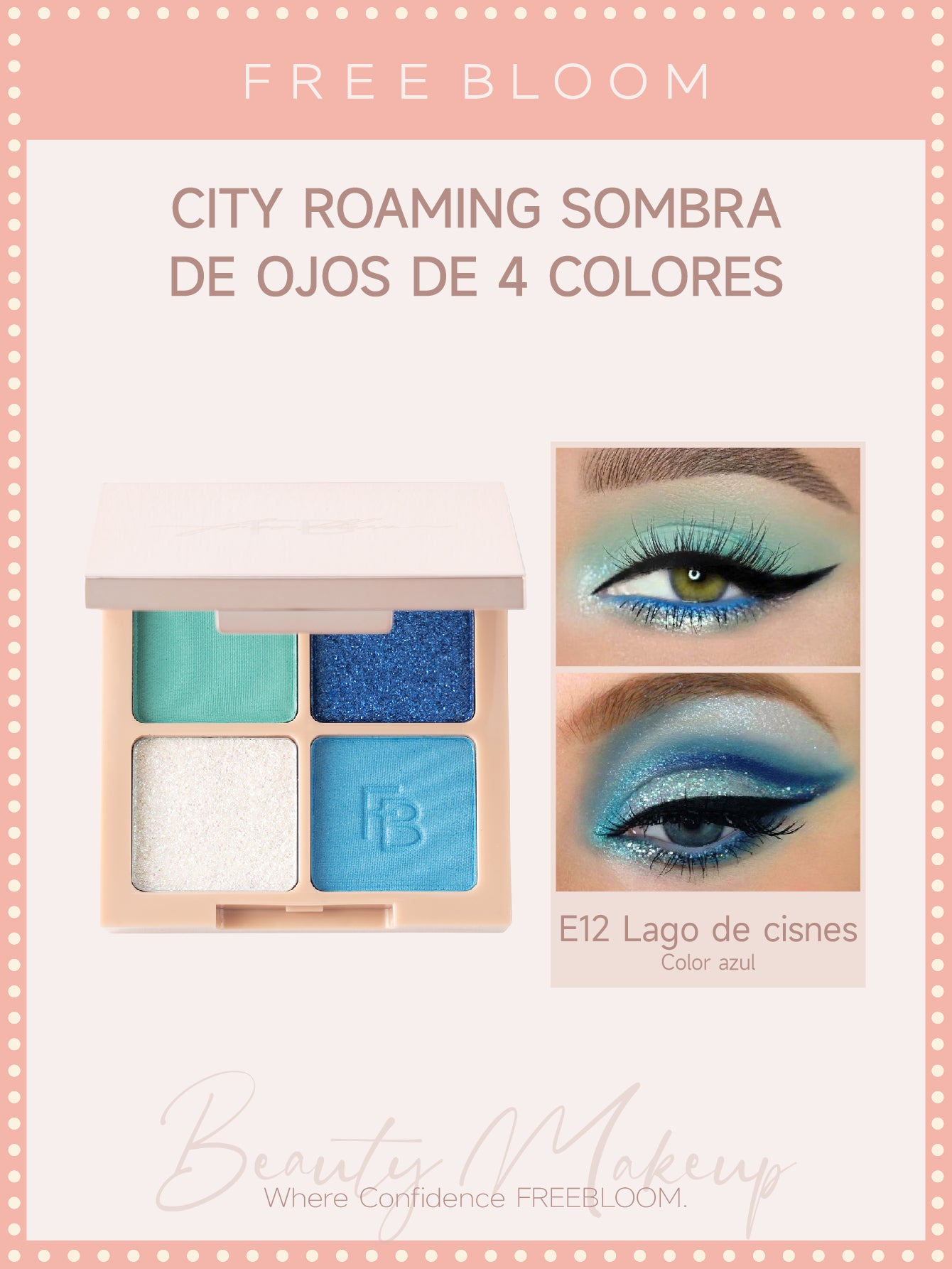 Free Bloom City Roaming Sombra de ojos de 4 colores