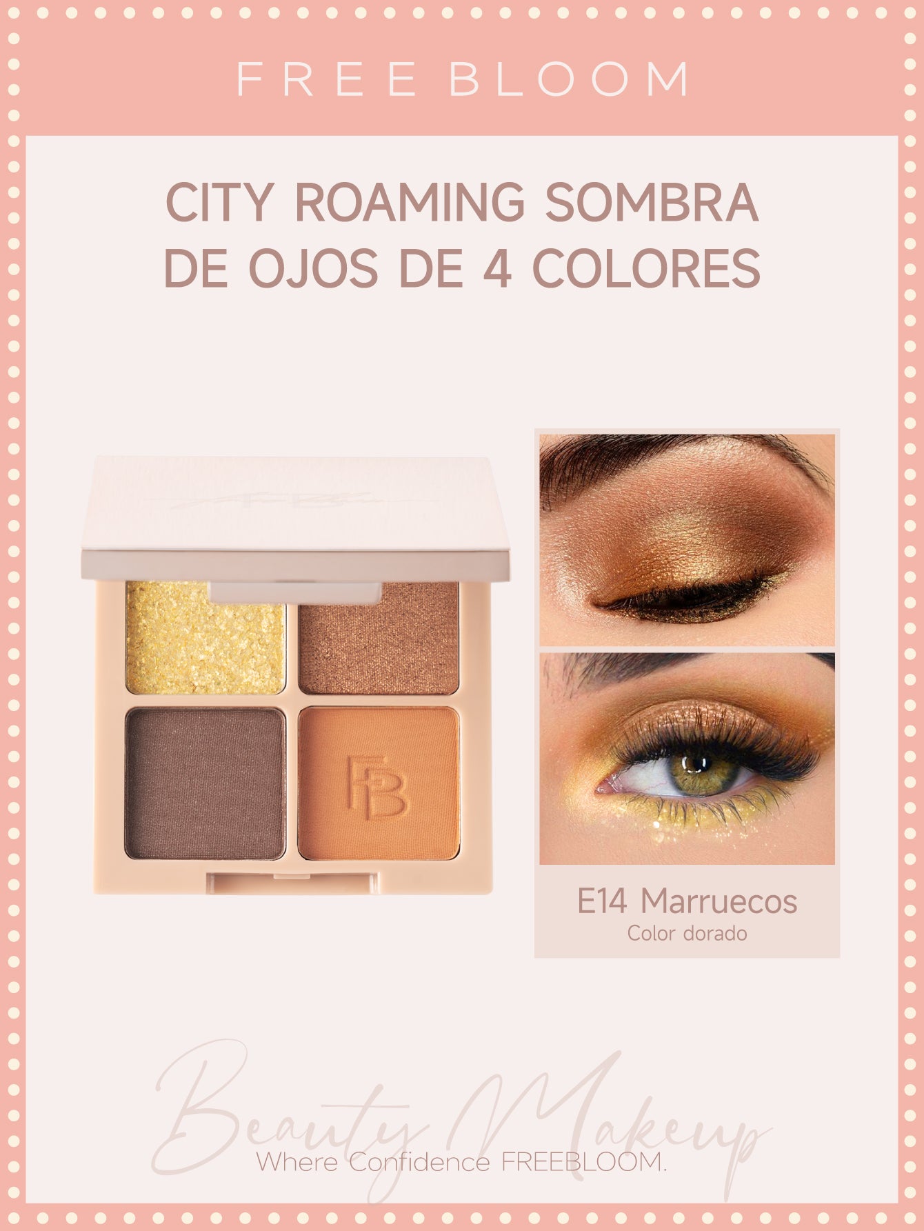 Free Bloom City Roaming Sombra de ojos de 4 colores