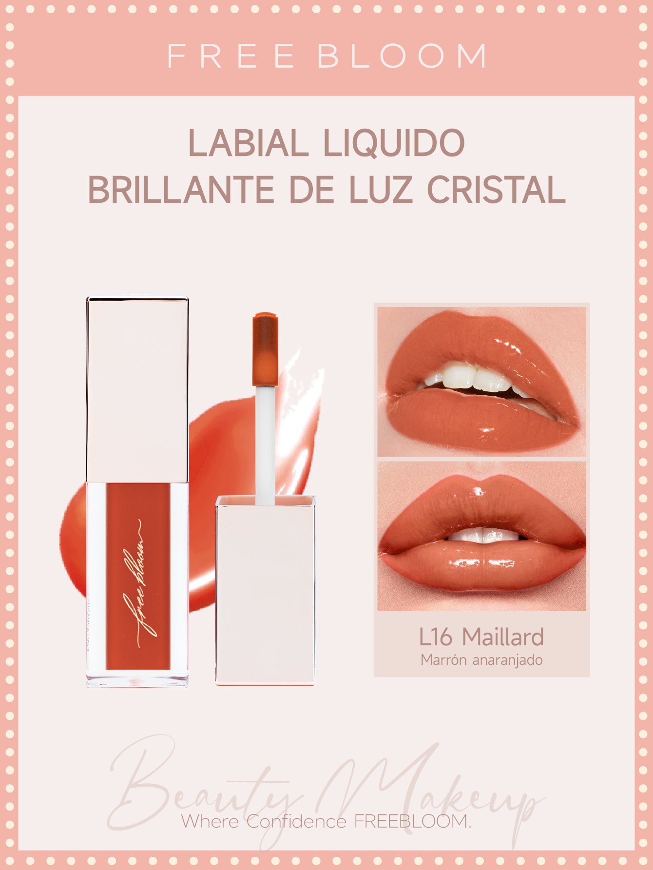 Free Bloom labial liquido brillante de Luz Cristal