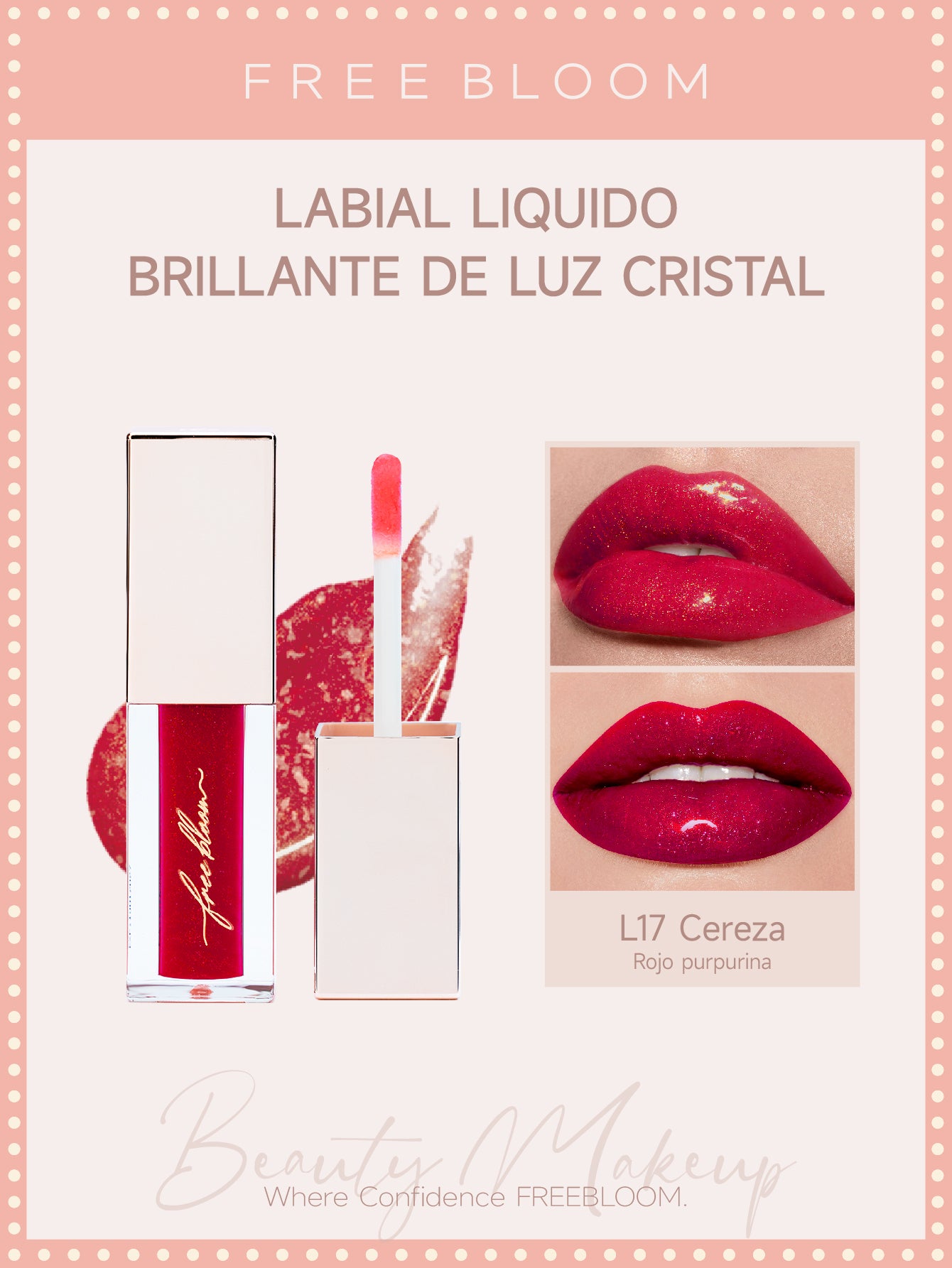 Free Bloom labial liquido brillante de Luz Cristal