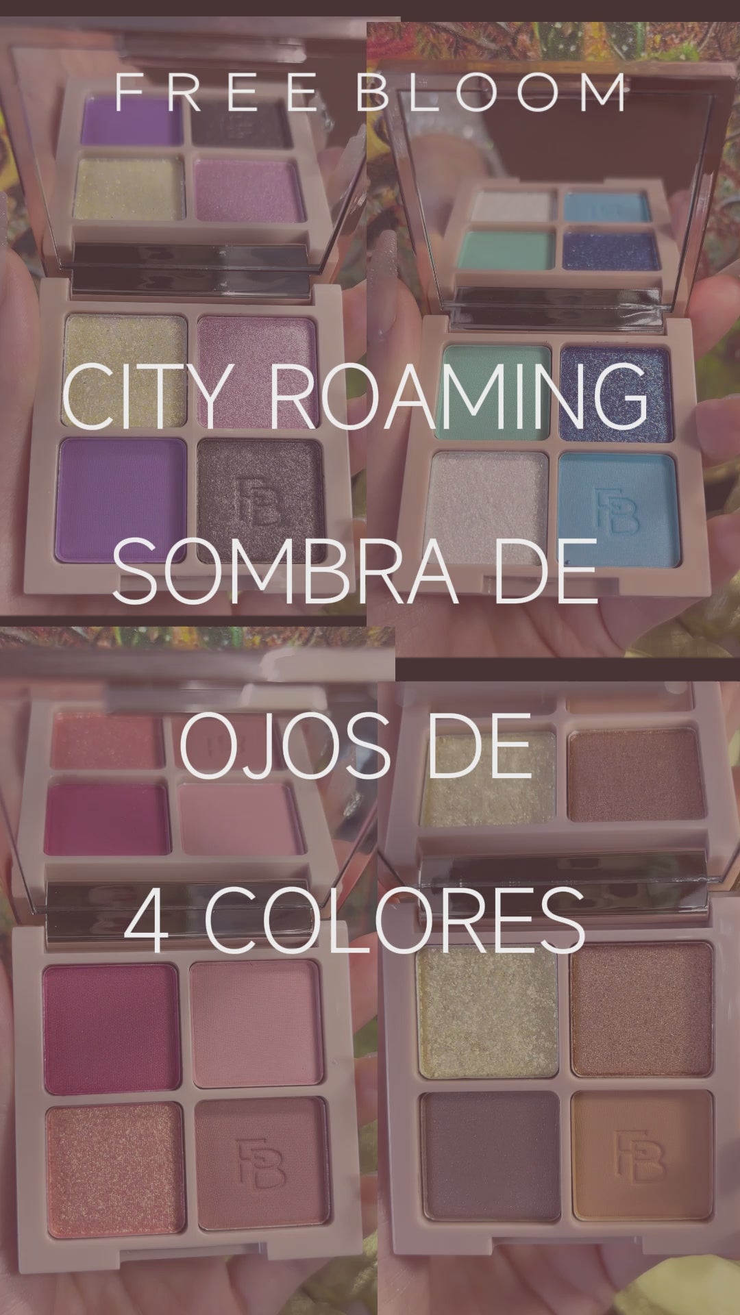 Free Bloom City Roaming Sombra de ojos de 4 colores